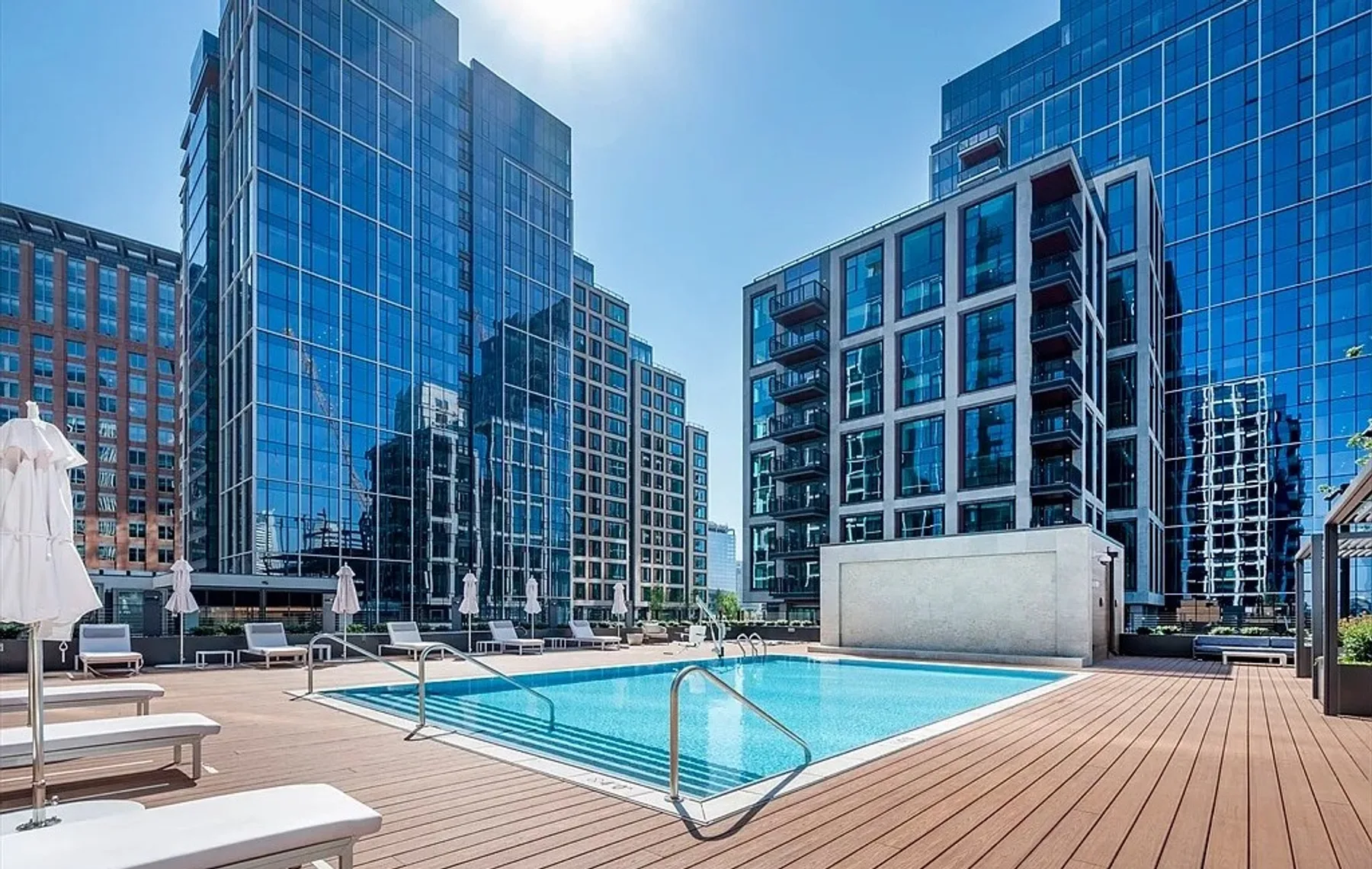 Outdoor pool terrace