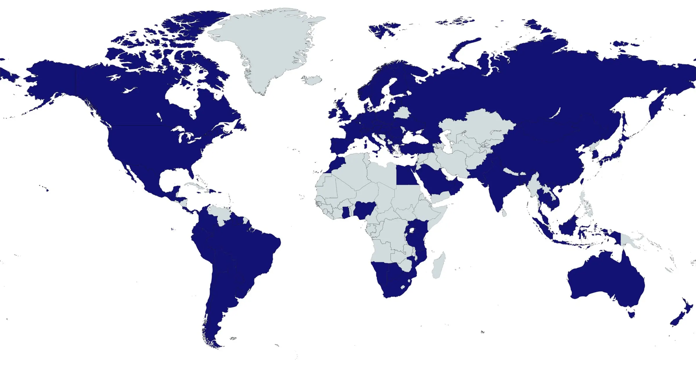 Map illustrating the global reach of the SERHANT. referral network