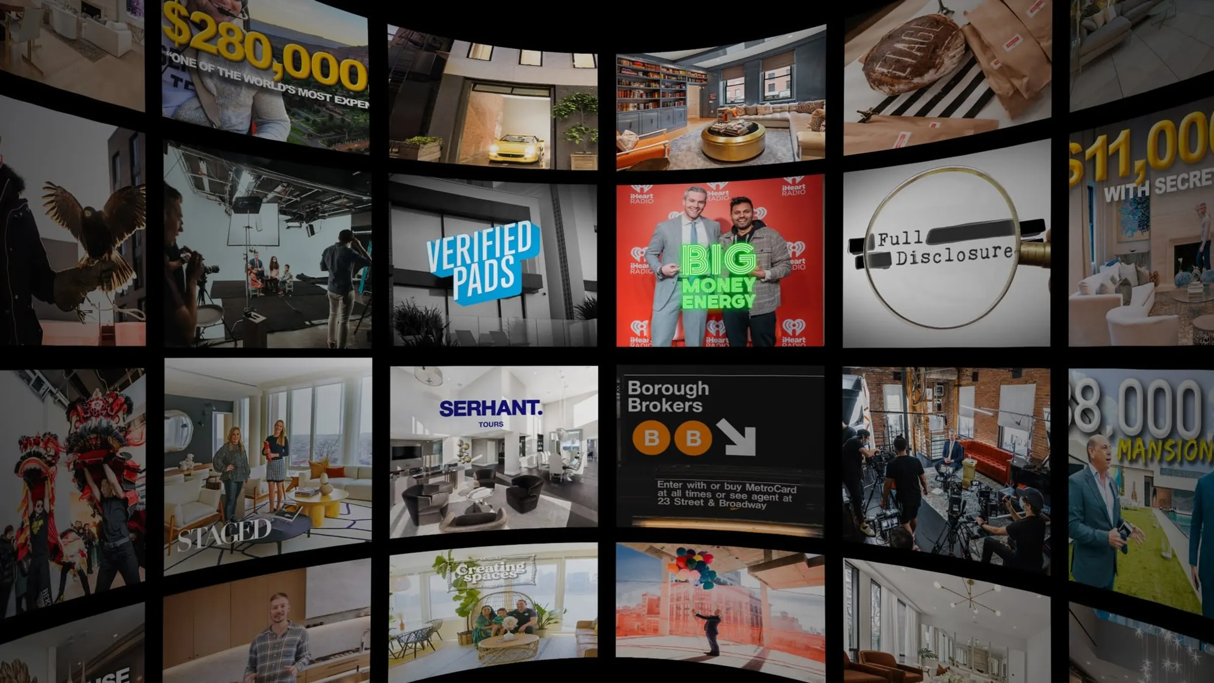 A selection of SERHANT. media and social content